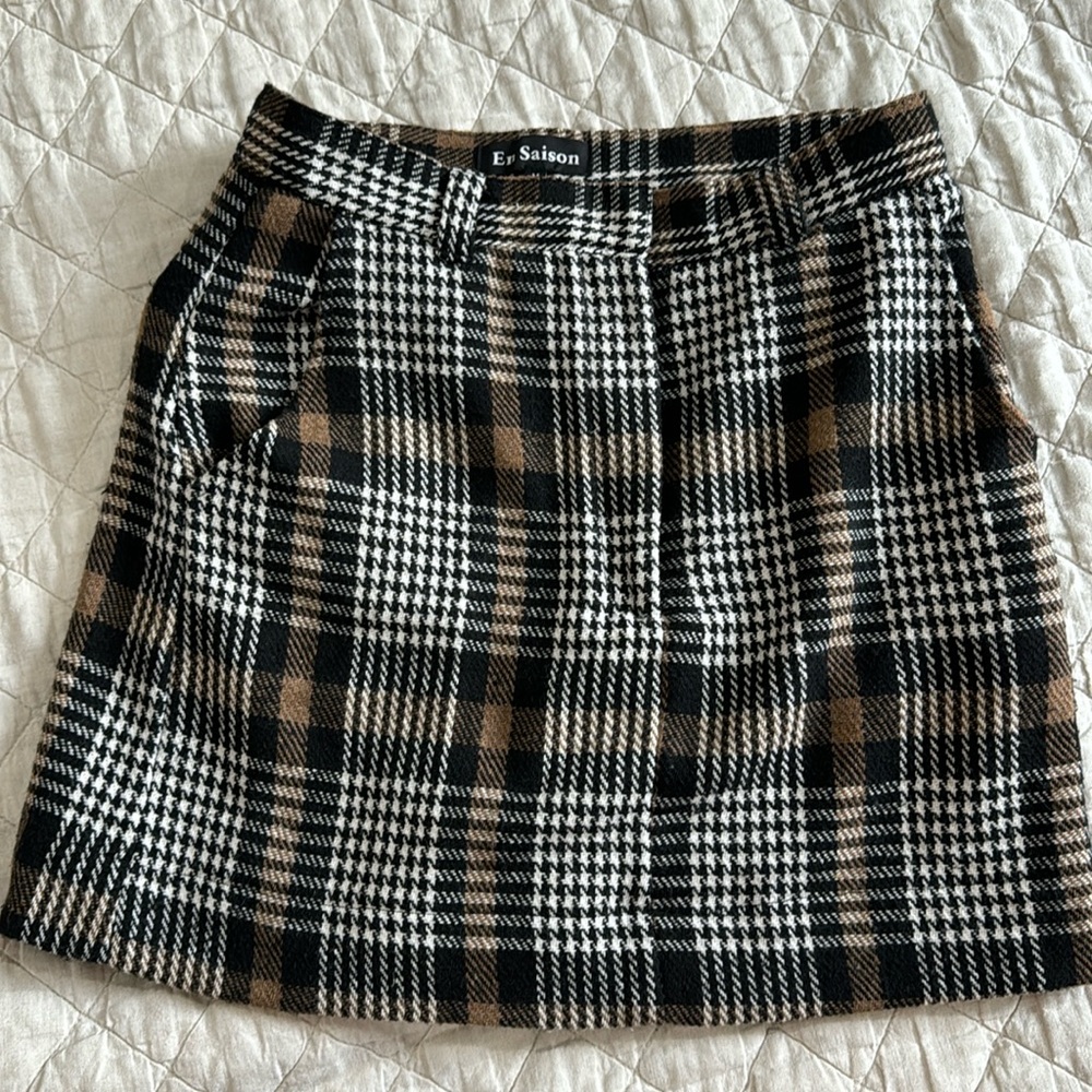 Plaid winter skirt